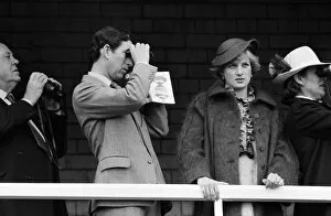Images Dated 3rd April 1982: Princess Diana and Prince Charles at Aintree Racecourse for the the Grand National