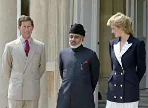 Princess Diana & Prince Charles with the Sultan of Oman. July 1989 Princess Diana & Prince Charles with the Sultan of Oman. July 1989
