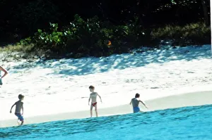 Princess Diana with Prince William and Prince Harry on holiday in the British Virgin Princess Diana with Prince William and Prince Harry on holiday in the British Virgin