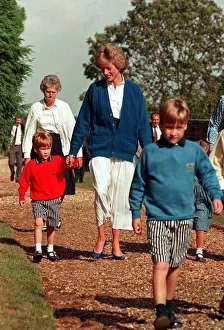 PRINCESS DIANA, PRINCE WILLIAM AND PRINCE HARRY AT ALTHORP REHEARSAL FOR THE WEDDING PRINCESS DIANA, PRINCE WILLIAM AND PRINCE HARRY AT ALTHORP REHEARSAL FOR THE WEDDING