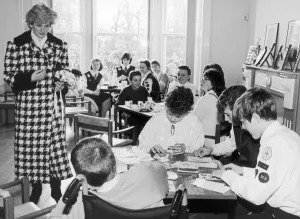 Princess Diana, Princess of Wales seen here talking to handicapped Princess Diana, Princess of Wales seen here talking to handicapped