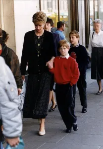 Princess Diana shopping in Kensington High Street, in London with her two sons Prince Princess Diana shopping in Kensington High Street, in London with her two sons Prince
