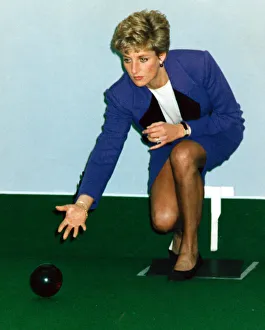 Princess Diana shows she is far from green in the bowling stakes as she joined in Princess Diana shows she is far from green in the bowling stakes as she joined in