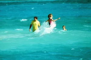 Princess Diana with her sons Prince William and Prince Harry take a swim in the sea with Princess Diana with her sons Prince William and Prince Harry take a swim in the sea with