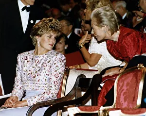Princess Diana talks to the Duchess of Kent during an event held at Earls Court to mark Princess Diana talks to the Duchess of Kent during an event held at Earls Court to mark