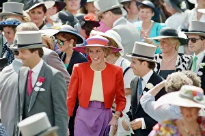 Princess Diana and Viscount Linley attend the first day of the Ascot races Princess Diana and Viscount Linley attend the first day of the Ascot races