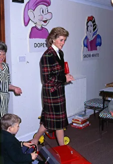 Princess Diana visits children suffering from leukaemia at a holiday house in Prestwick Princess Diana visits children suffering from leukaemia at a holiday house in Prestwick