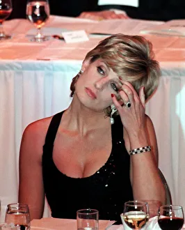 Princess Diana wears black evening dress during a reception where she was to receive a Princess Diana wears black evening dress during a reception where she was to receive a