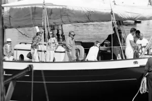 Princess Grace and Prince Rainier of Monaco host Princess Anne for lunch aboard their Princess Grace and Prince Rainier of Monaco host Princess Anne for lunch aboard their