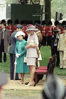 Princess Margaret and Princess Diana attend the unveiling of the Canadian War Memorial in Princess Margaret and Princess Diana attend the unveiling of the Canadian War Memorial in