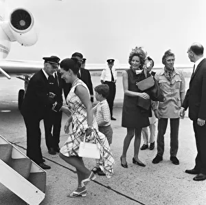 Princess Margaret and her son Viscount Linley leaving LAP to go to Sardinia with the Aga Princess Margaret and her son Viscount Linley leaving LAP to go to Sardinia with the Aga