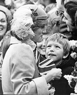 Images Dated 28th October 1981: The Princess of Wales at St Davids in Pembrokeshire, Wales