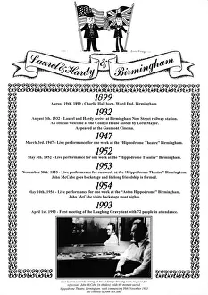 Programme of Laurel and Hardy performing in Birmingham through the years Programme of Laurel and Hardy performing in Birmingham through the years
