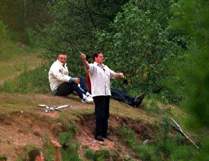 Pual Gascoigne fishing near Dumfries May 1994 Pual Gascoigne fishing near Dumfries May 1994