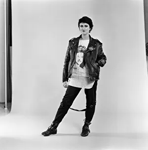 Punk fashion follower wearing a Sex Pistols t-shirt. 18th November 1977 Punk fashion follower wearing a Sex Pistols t-shirt. 18th November 1977