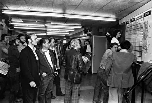 Punters- ready for the off at a betting shop. 6th June 1979 Punters- ready for the off at a betting shop. 6th June 1979