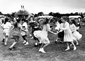 Pupils from the Gilmour Southbank Infants school give a display of country dancing at Pupils from the Gilmour Southbank Infants school give a display of country dancing at