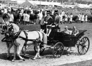 The Queen and Duke of Edinburgh arrive at the main showering to see the grand parade The Queen and Duke of Edinburgh arrive at the main showering to see the grand parade