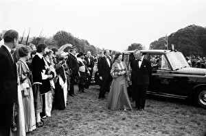 Queen Elizabeth II arrives at the Royal Windsor Big Top Show held at Billy Smart' Queen Elizabeth II arrives at the Royal Windsor Big Top Show held at Billy Smart'
