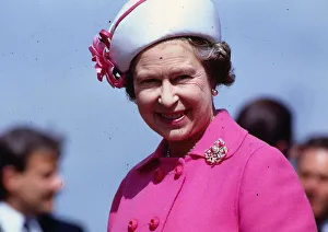 Queen Elizabeth II August 1988 on a visit to Paisley wearing a white hat Queen Elizabeth II August 1988 on a visit to Paisley wearing a white hat