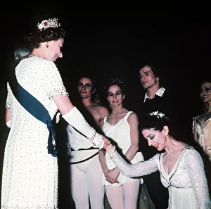 Queen Elizabeth II at Covent Garden Opera House, London during celebrations for her Queen Elizabeth II at Covent Garden Opera House, London during celebrations for her