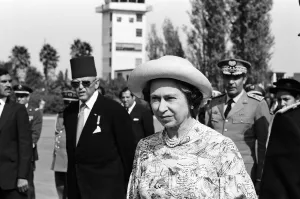 Queen Elizabeth II leaving Morocco. October 1980 Queen Elizabeth II leaving Morocco. October 1980