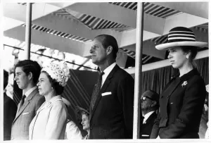 Queen Elizabeth II, Prince Philip, Charles and Anne in Auckland, New Zealand Queen Elizabeth II, Prince Philip, Charles and Anne in Auckland, New Zealand