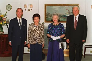 Queen Elizabeth II and Prince Philip with Boris Yeltsin Queen Elizabeth II and Prince Philip with Boris Yeltsin