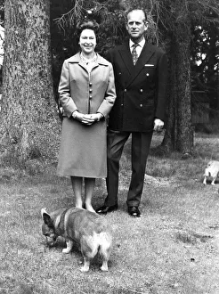 Queen Elizabeth II and Prince Philip in the grounds of Balmoral Castle during a recent Queen Elizabeth II and Prince Philip in the grounds of Balmoral Castle during a recent