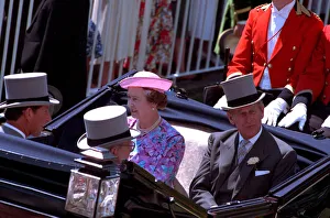 Queen Elizabeth II and Prince Philip at Royal Ascot. June 1989 Queen Elizabeth II and Prince Philip at Royal Ascot. June 1989