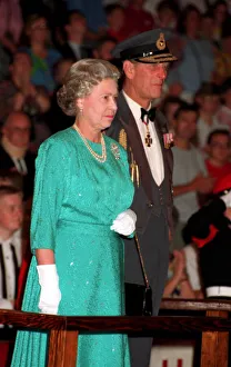 Queen Elizabeth II and Prince Philip at Royal event. July 1992 Queen Elizabeth II and Prince Philip at Royal event. July 1992