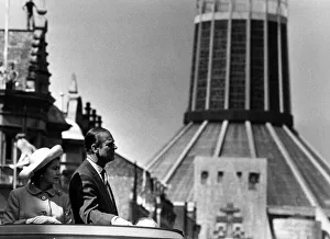 Queen Elizabeth II and Prince Philip visit the Liverpool Metropolitan Cathedral Queen Elizabeth II and Prince Philip visit the Liverpool Metropolitan Cathedral