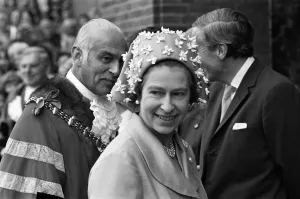 Queen Elizabeth II during her visit to Dudley, the West Midlands for her Silver Jubilee Queen Elizabeth II during her visit to Dudley, the West Midlands for her Silver Jubilee