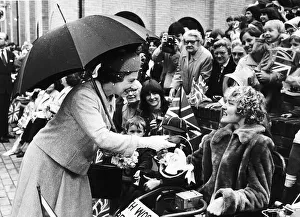 Queen Elizabeth II on a visit to Essex receives a model of Prince Charles Queen Elizabeth II on a visit to Essex receives a model of Prince Charles