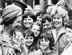 Queen Elizabeth II during a visit to Hexham Abbey meeting crowds of well- wishers Queen Elizabeth II during a visit to Hexham Abbey meeting crowds of well- wishers