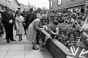 Queen Elizabeth II during her visit to Solihull, the West Midlands for her Silver Jubilee Queen Elizabeth II during her visit to Solihull, the West Midlands for her Silver Jubilee