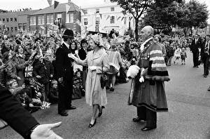 Queen Elizabeth II visiting Dudley during her Silver Jubilee tour. West Midlands Queen Elizabeth II visiting Dudley during her Silver Jubilee tour. West Midlands