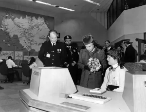 Queen Elizabeth II visits Greater Manchester Police HQ, Chester House. 21st March 1986 Queen Elizabeth II visits Greater Manchester Police HQ, Chester House. 21st March 1986