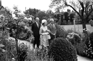 Queen Elizabeth II visits Hall's Croft, Stratford-upon-Avon, Warwickshire Queen Elizabeth II visits Hall's Croft, Stratford-upon-Avon, Warwickshire