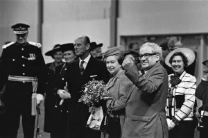 Queen Elizabeth II visits the new exhibition halls at the NEC, Birmingham Queen Elizabeth II visits the new exhibition halls at the NEC, Birmingham