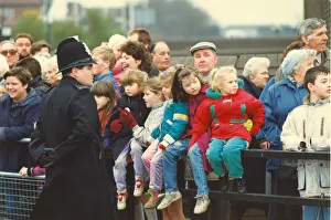 Queen Elizabeth II visits the North East - Crowds wait for the Queen at Heworth Metro Queen Elizabeth II visits the North East - Crowds wait for the Queen at Heworth Metro