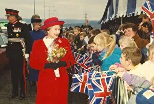 Images Dated 1st December 1990: Queen Elizabeth II visits the North East to officially open the Blaydon Bridge