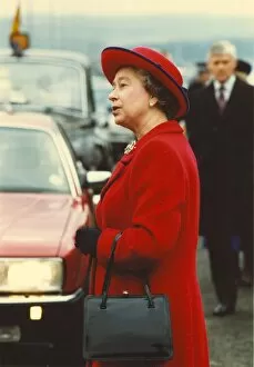 Images Dated 1st December 1990: Queen Elizabeth II visits the North East to officially open the Blaydon Bridge