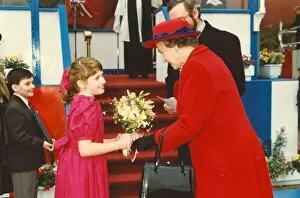 Images Dated 1st December 1990: Queen Elizabeth II visits the North East - at Swan Hunter Shipyard to luanch the James