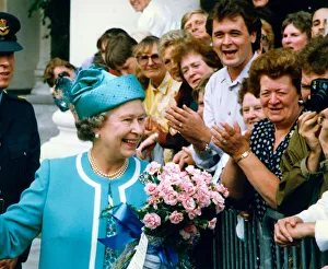 Queen Elizabeth II visits St Peters Square, Manchester. 17th July 1992 Queen Elizabeth II visits St Peters Square, Manchester. 17th July 1992