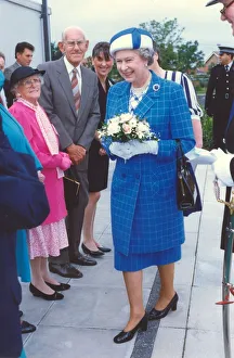 Queen Elizabeth II visits the town of Bedlington in Northumberland. June 1993 Queen Elizabeth II visits the town of Bedlington in Northumberland. June 1993