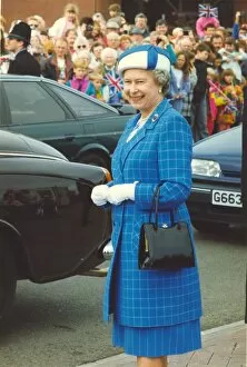 Images Dated 26th June 1993: Queen Elizabeth II visits the town of Bedlington in Northumberland 26th June 1993