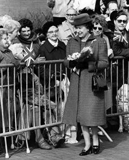 Queen Elizabeth II visits Wigan, Greater Manchester. 21st March 1986 Queen Elizabeth II visits Wigan, Greater Manchester. 21st March 1986