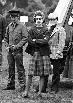 Queen Elizabeth II watches the action at the Windsor Horse Show. Circa June 1976 Queen Elizabeth II watches the action at the Windsor Horse Show. Circa June 1976