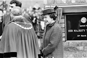 Queen Elizabeth II at The Way We Were Museum at Wigan Pier. 21st March 1986 Queen Elizabeth II at The Way We Were Museum at Wigan Pier. 21st March 1986